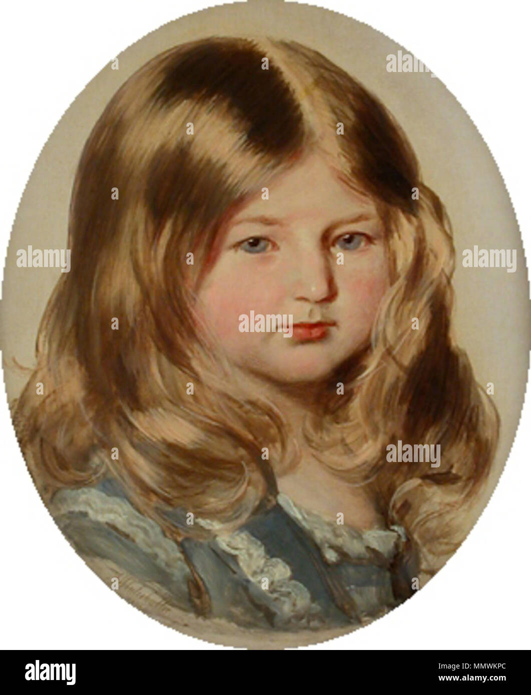 Deutsch : Prinzessin Amalie von Sachsen-Coburg und Gotha (1848-1894) . 1855. Portrait Amalie von Sachsen-Coburg-Gotha par Winterhalter 1855 Banque D'Images