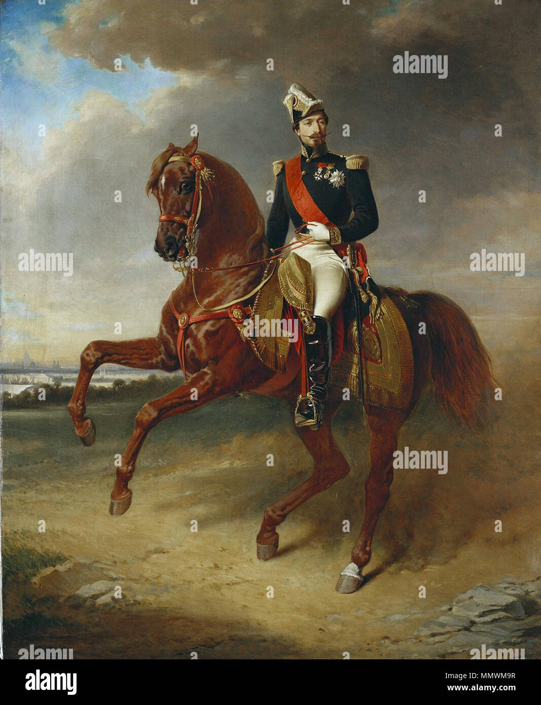 Anglais : portrait de Napoléon III, empereur des Français . 1856. Napoléon III - Boutibonne 1856 Banque D'Images