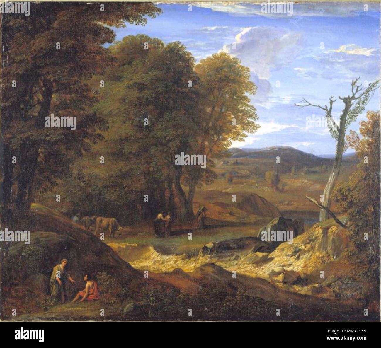 Paysage de forêt. Entre 1670 et 1727. Cornelis Huysmans - paysage de forêt Banque D'Images