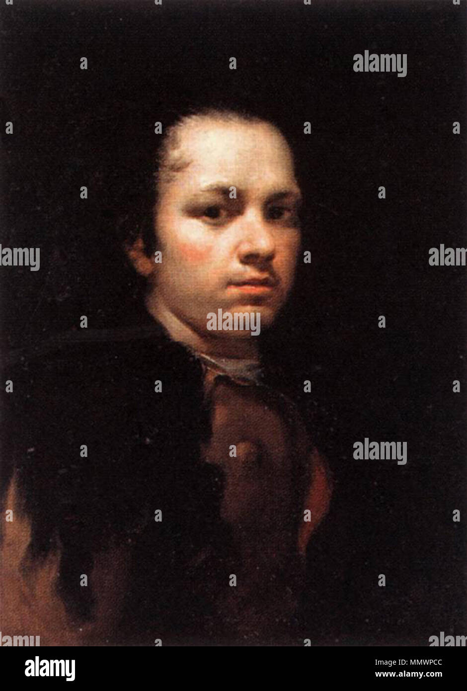 L'auto-portrait. Entre 1771 et 1775. Francisco de Goya y Lucientes - Autoportrait - WGA9982 Banque D'Images