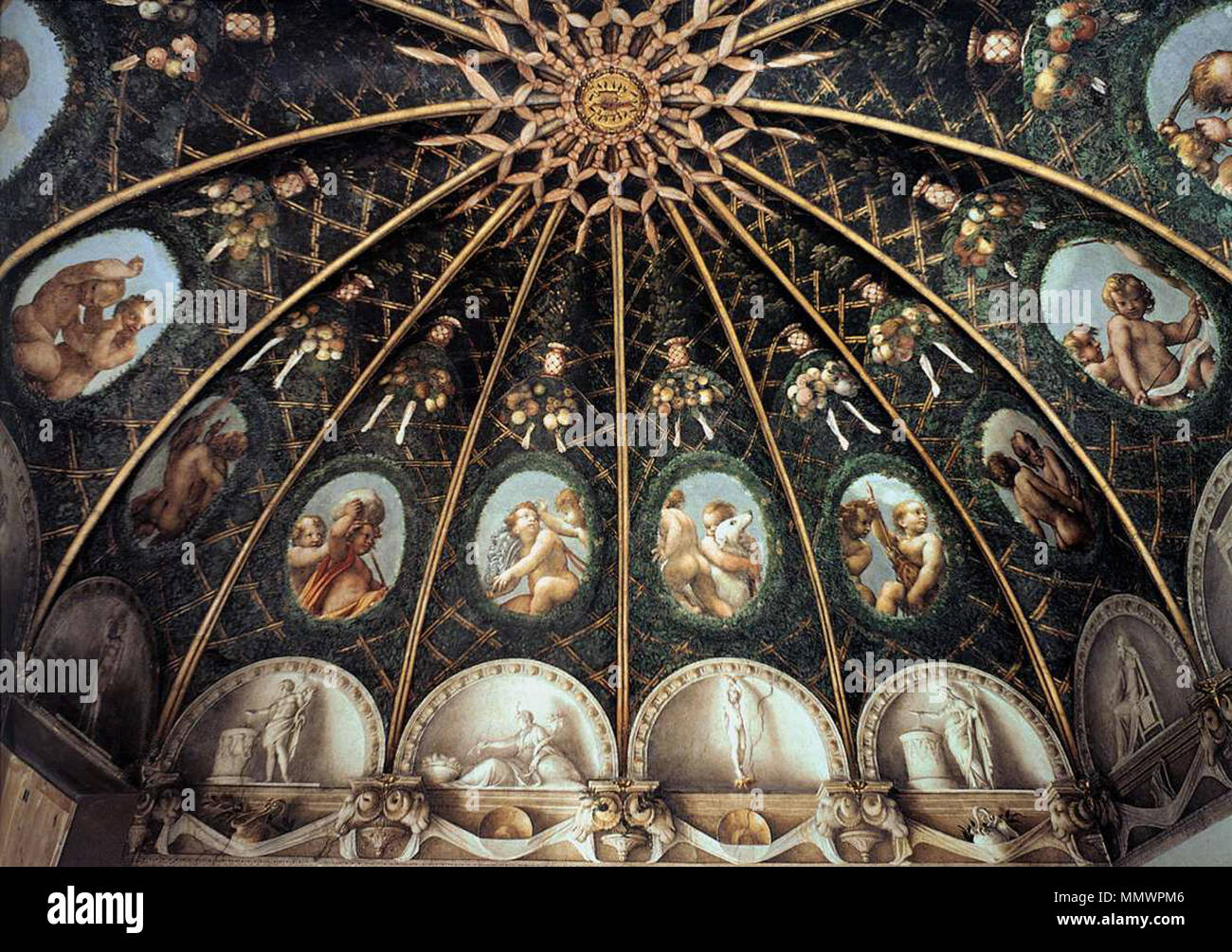 . Camera di San Paolo, Parme . Entre 1518 et 1519. Antonio da Correggio (1489-1534) Nom de naissance Autres noms : Antonio Allegri peintre italien Description Date de naissance/décès vers 1490 5 mars 1534 Lieu de naissance/décès Correggio bei Modena Correggio lieu de travail Parma contrôle d'autorité : Q8457 : VIAF ?265687108 ?ISNI : 0000 0001 2145 0770 ULAN : ?500006208 RCAC : ?n80160167 NLA : ?35798972 WorldCat Correggio, Camera di San Paolo, Parme 02 Banque D'Images