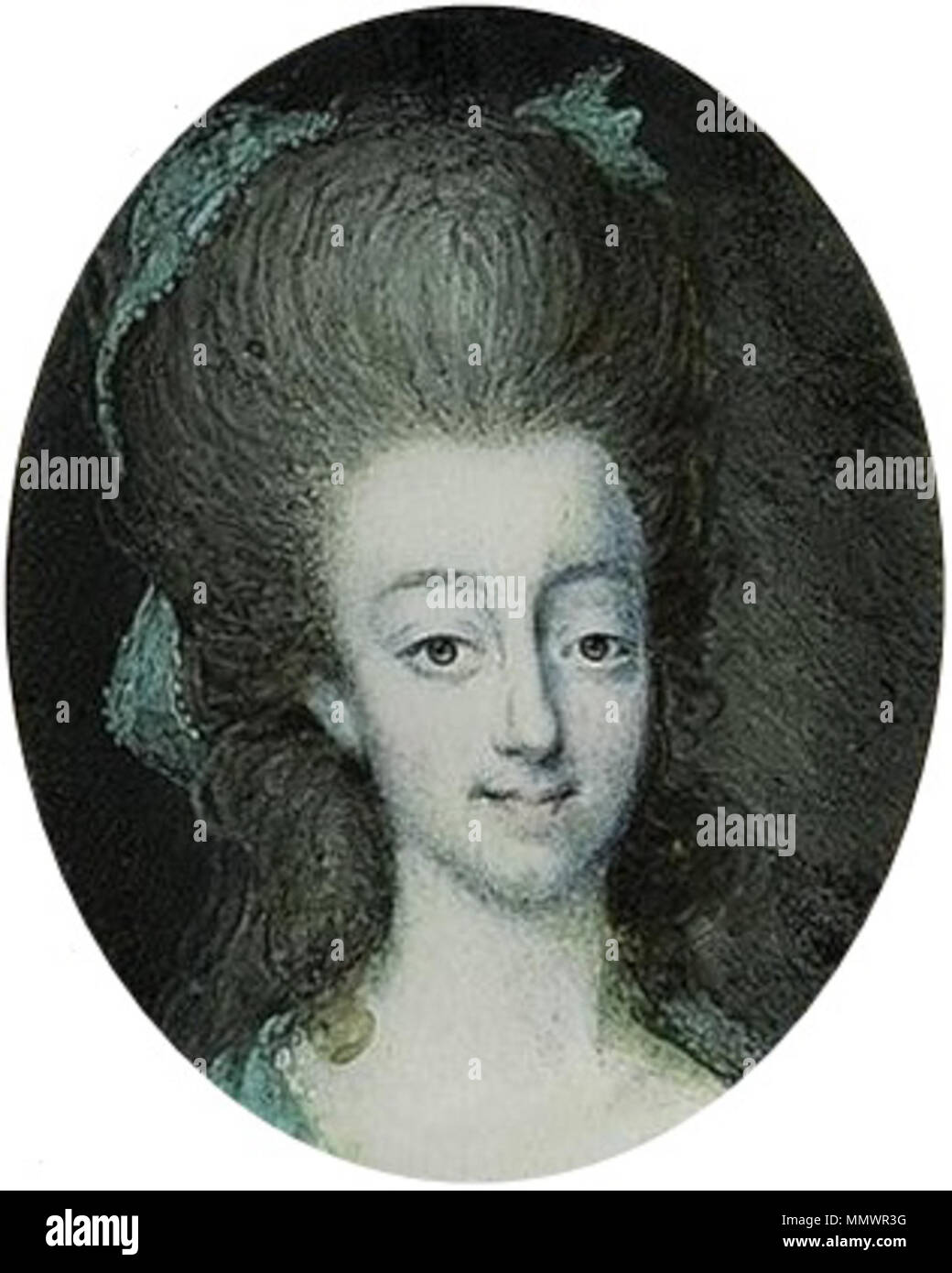 . Portrait de Marie-thérèse de Savoie (1756-1805) . deuxième moitié du 18ème siècle. La comtesse d'Artois par Dumont Banque D'Images