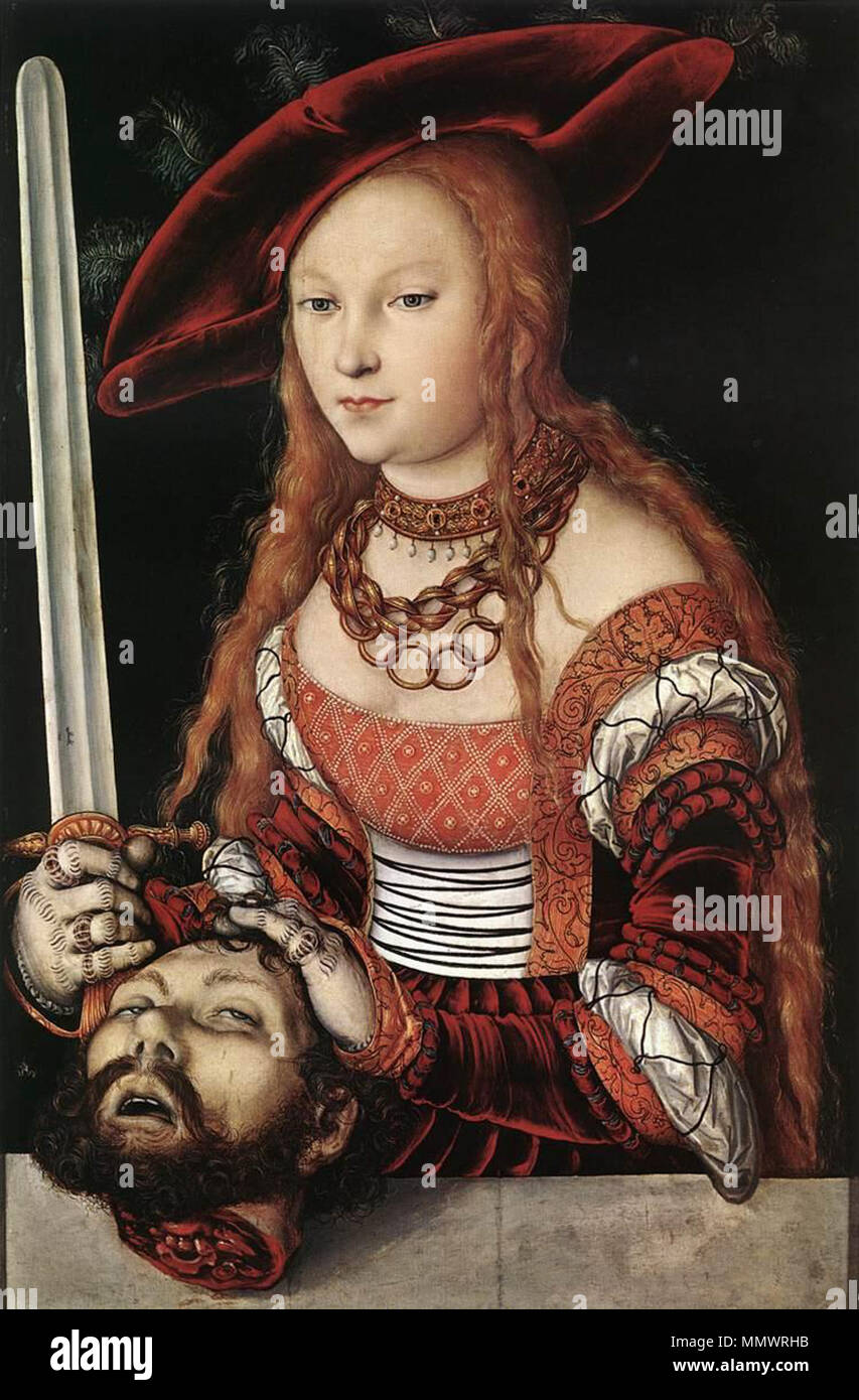 Lucas Cranach d. Ä. - Judith avec la tête d'Holopherne - WGA05721 Banque D'Images