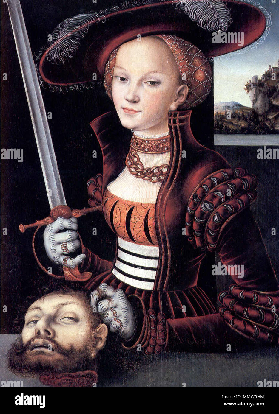 Judith avec la tête d'Holopherne. 1530. Judith mit dem Haupt des Holopherne Banque D'Images