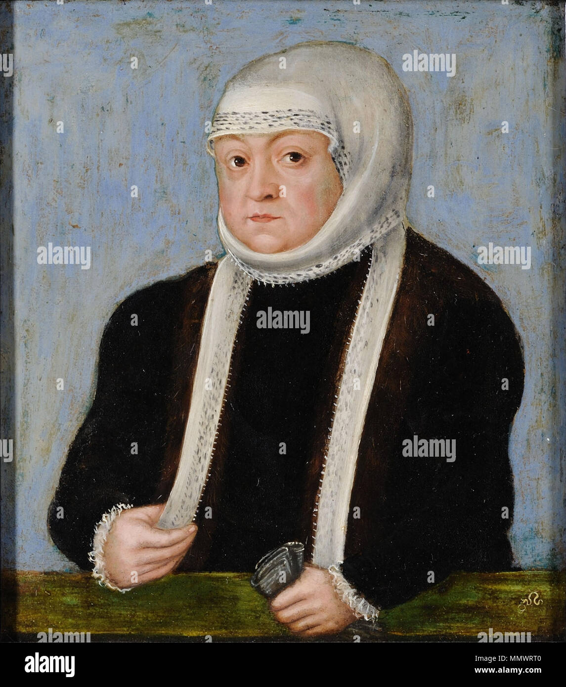 Bona Sforza. vers 1565. Atelier de Lucas Cranach (II) - Bona Sfortia (musée Czartoryski) Banque D'Images