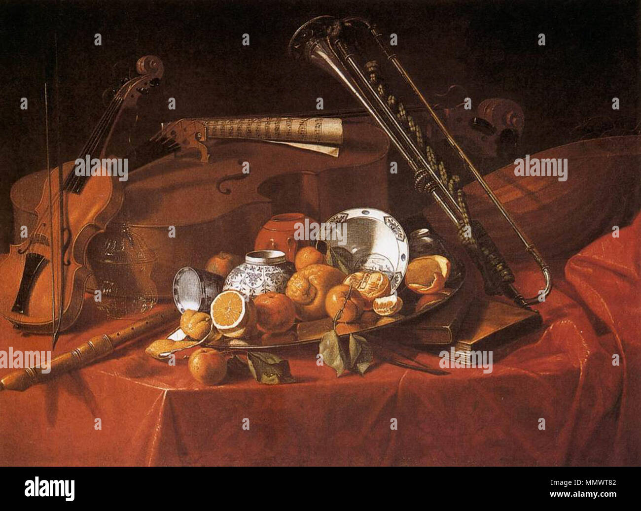 Still-Life avec des instruments de musique. Entre 1706 et 1715. Cristoforo Munari - Still-Life avec des instruments de musique - WGA16334 Banque D'Images