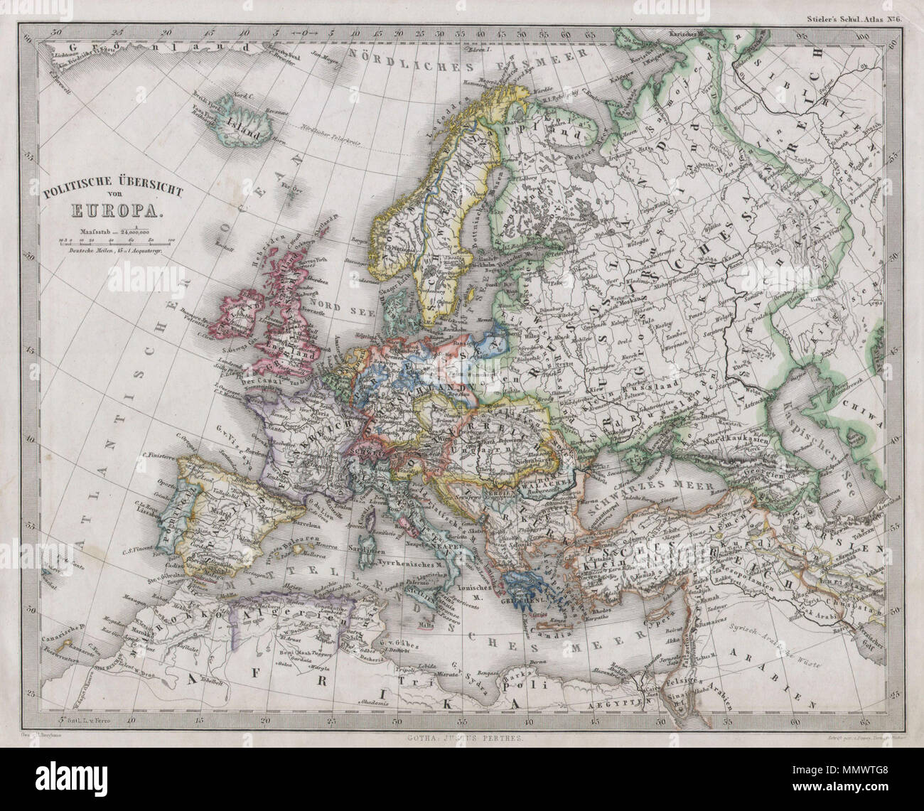 Stieler Map Of Europe Photos Stieler Map Of Europe Images