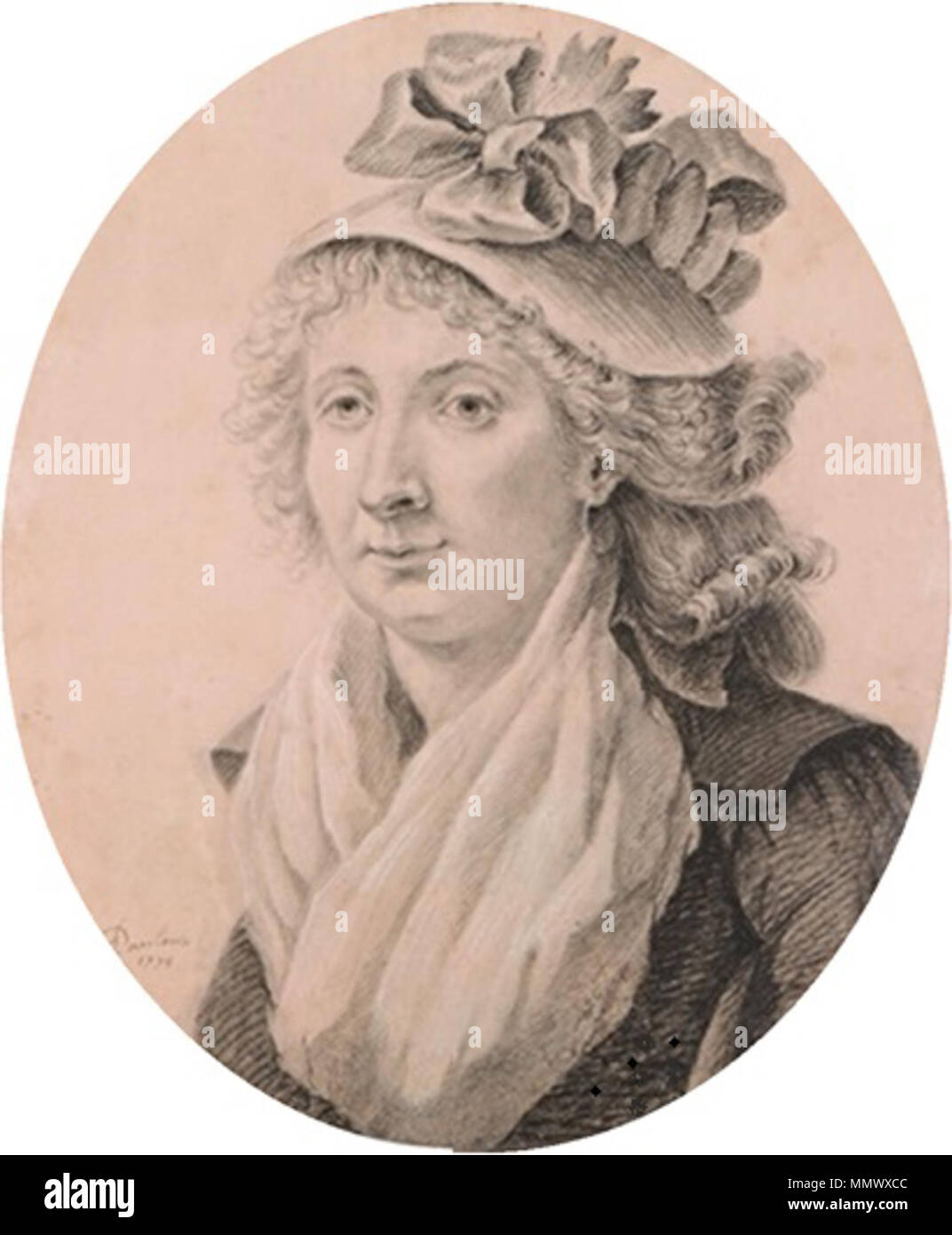 Danloux - Portrait présumé de Théroigne de Méricourt Banque D'Images