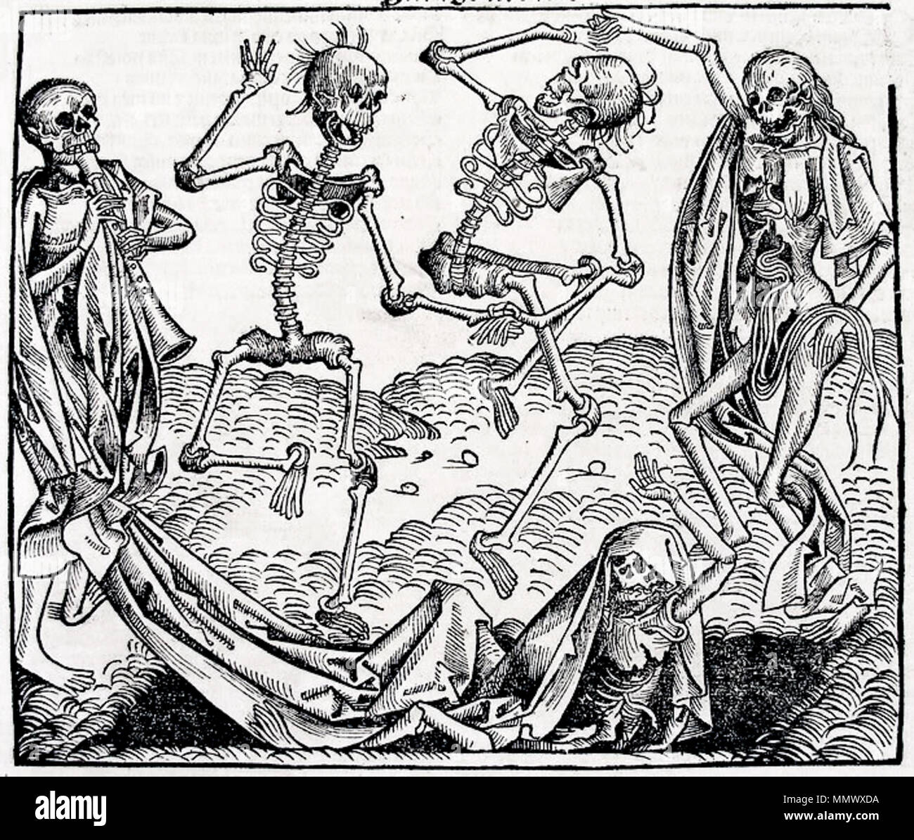 Danse macabre par Michael Wolgemut Banque D'Images