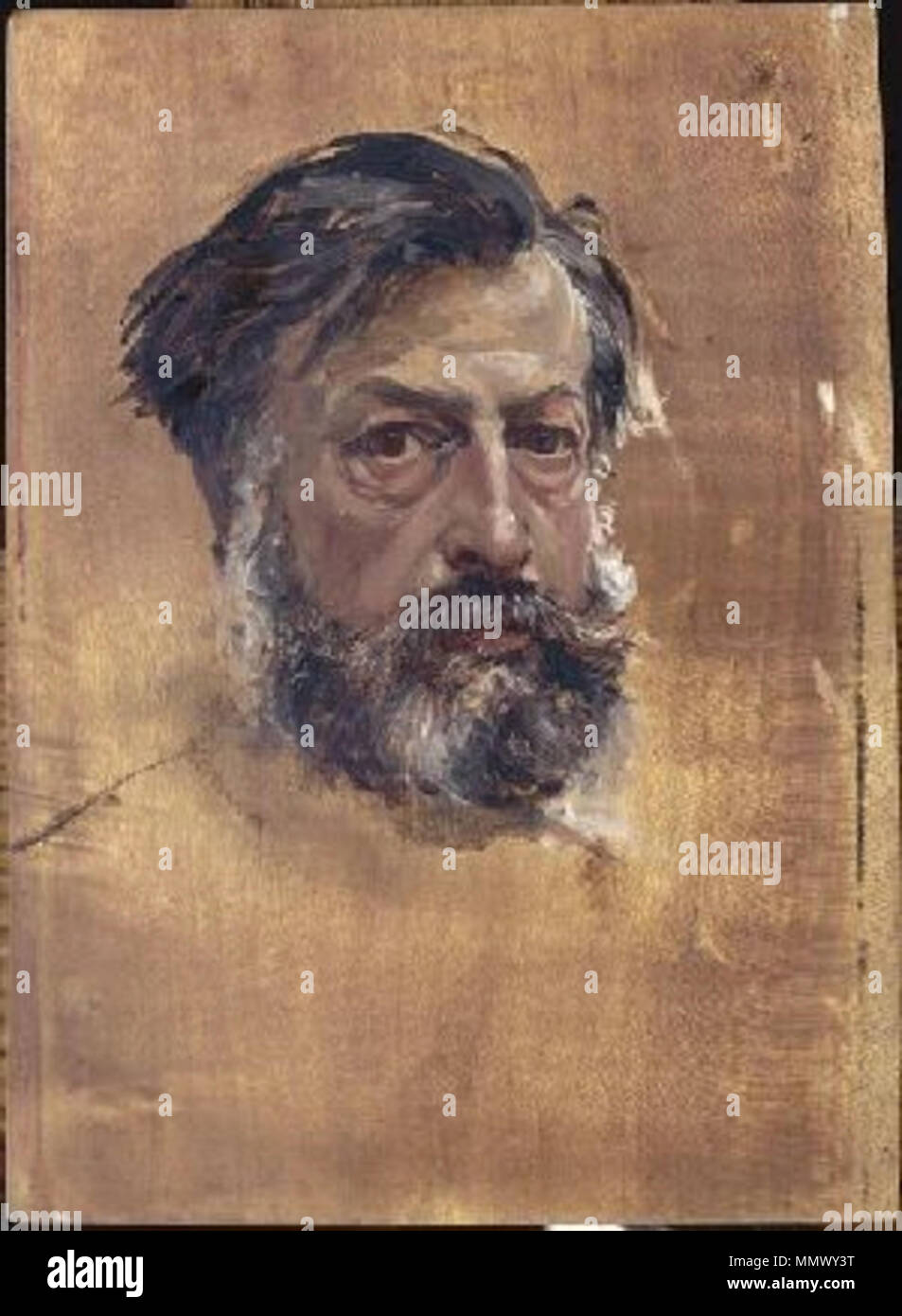 L'auto-portrait. s.d. circa 1865. Jean-Louis Ernest Meissonier autoportrait Banque D'Images