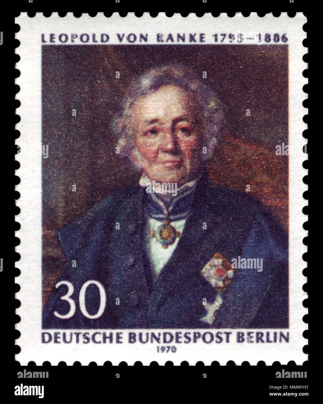 . Anglais : 175ème jour de la naissance de Leopold von Ranke (1795-1886) Deutsch : 175. Geburtstag von Leopold von Ranke (1795-1886) Graphiques par Bundesdruckerei Ausgabepreis : 30 Pfennig Premier jour d'émission / Erstausgabetag : 23. Oktober 1969 Michel-Katalog-NR : 377 (Berlin) . Janvier 2009. scanné par NobbiP, peinture de Julius Schrader (1815-1900) Noms alternatifs Julius Friedrich Anton Description Schrader peintre allemand Date de naissance/Décès 16 Juin 1815 16 février 1900 Lieu de naissance/décès Lichterfelde Berlin Berlin, Düsseldorf lieu de travail contrôle d'autorité : Q70758 : VIAF ?32763139 Banque D'Images