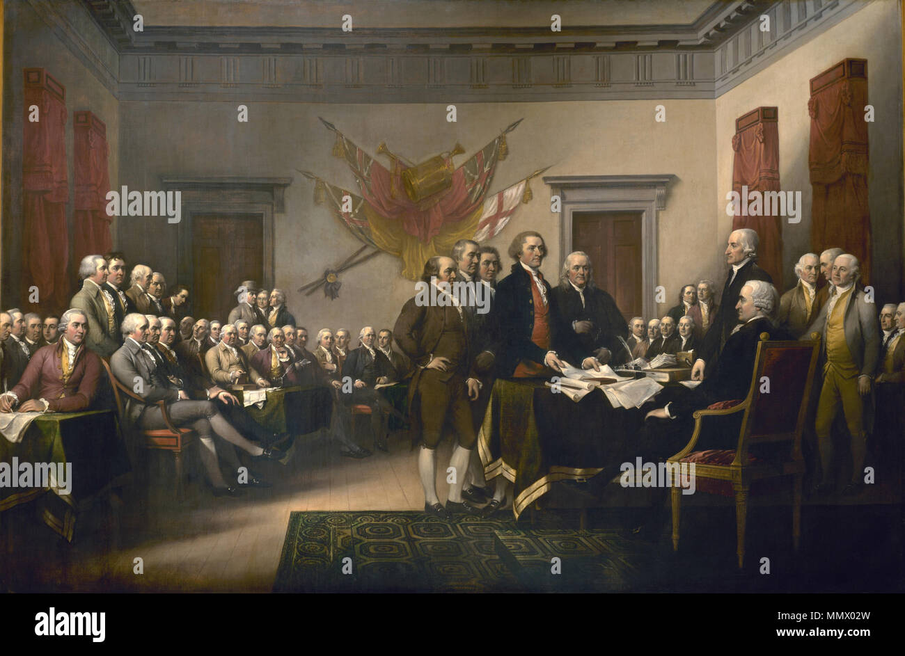 . Anglais : Congrès Continental Déclaration de l'indépendance. Entre 1817 et 1819. L'indépendance.1776.Déclaration Banque D'Images