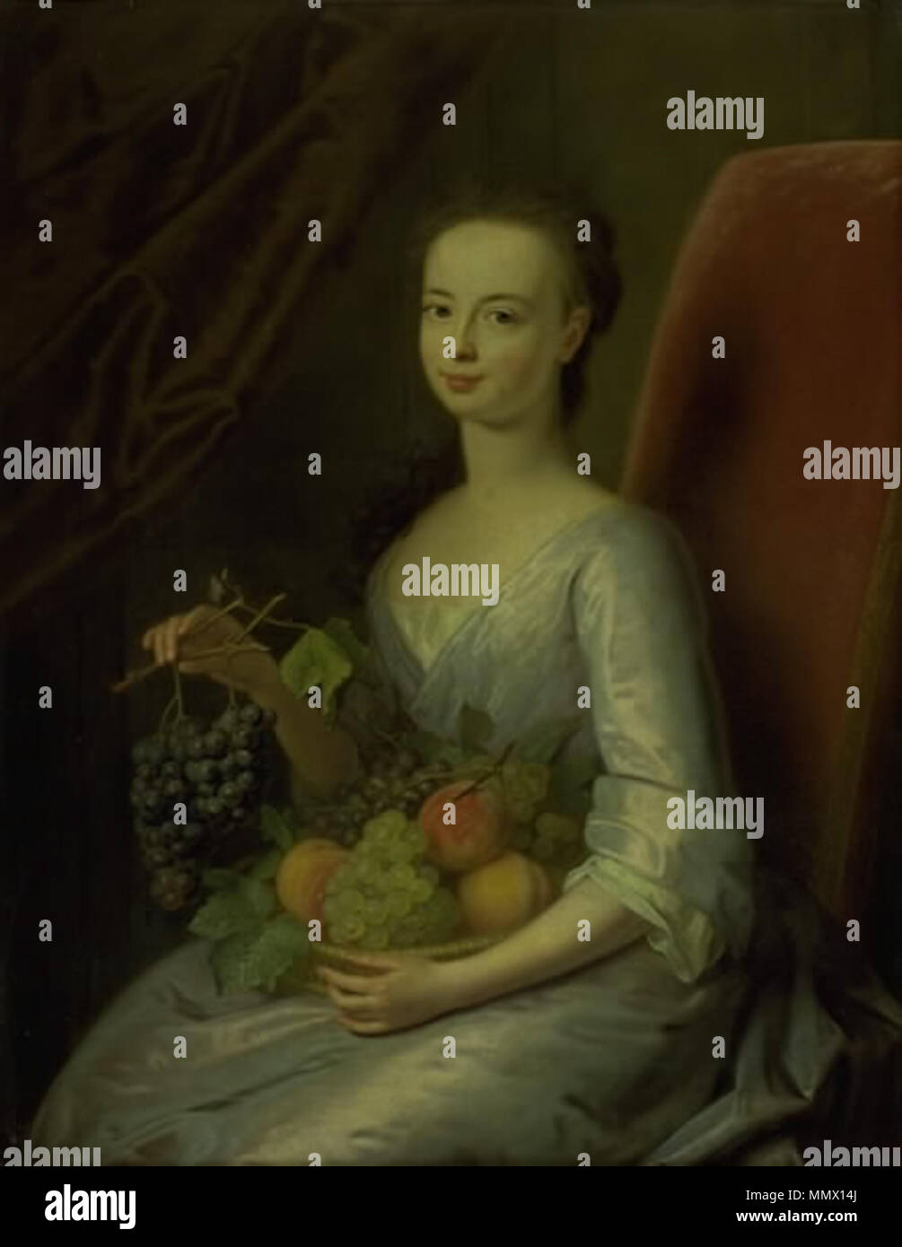 . Catharina Denner La fille de l'artiste. 1728. Balthasar Denner - La fille de l'artiste - Statens Museum For Kunst Banque D'Images