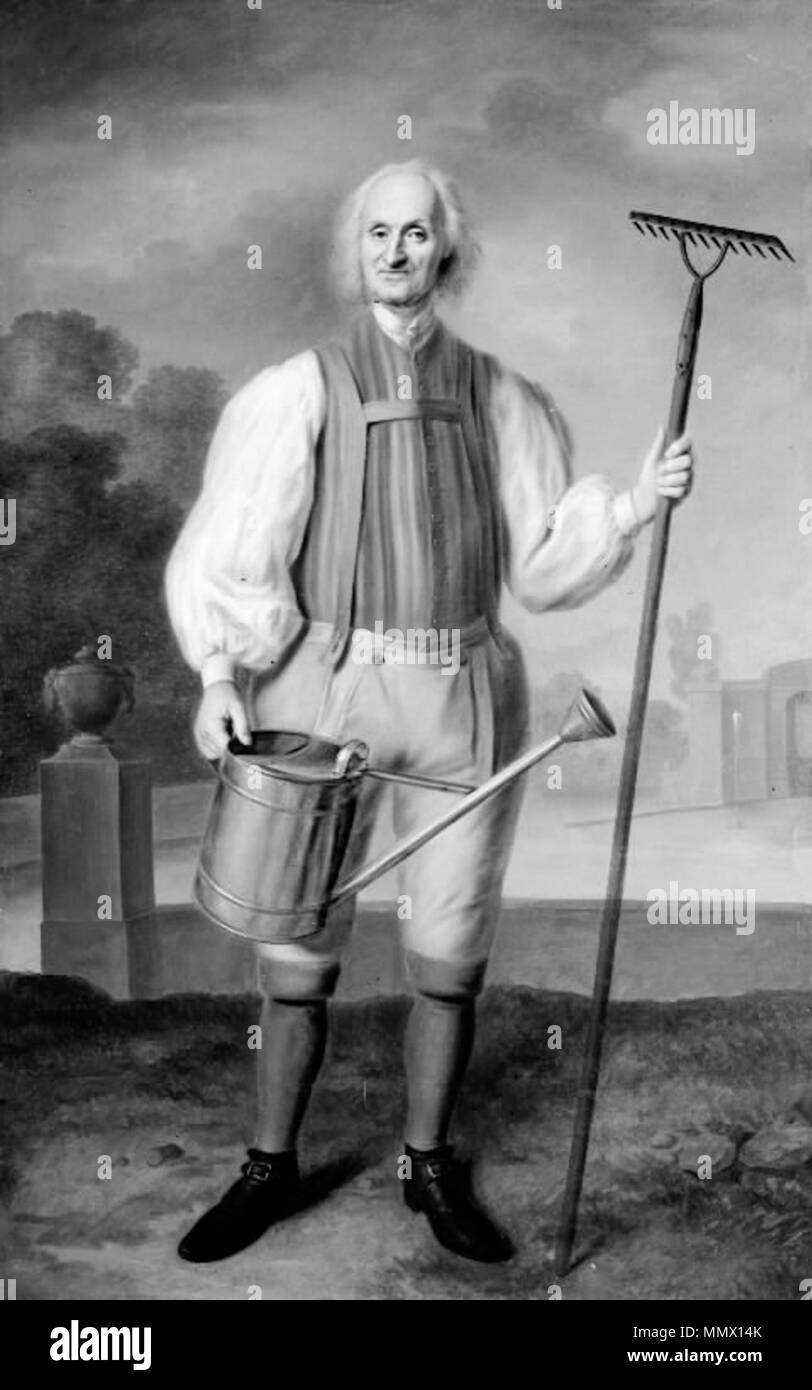 Un jardinier. 1735. Balthasar Denner - un jardinier - Statens Museum For Kunst Banque D'Images