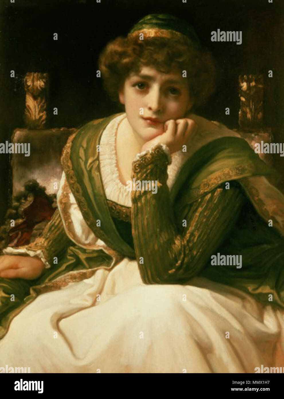 Desdemona. vers 1888. Frederic Leighton, 1er baron Leighton (1830-1896) Description La peintre, sculpteur et homme politique date de naissance/décès 3 décembre 1830 au 25 janvier 1896 Lieu de naissance/décès Scarborough London circa 1855-1896 Période de travail lieu de travail London Authority control : Q160252 : VIAF ?18031604 ISNI : ?0000 0000 8339 6135 ULAN : ?500030022 RCAC : ?n80079496 NLA : ?35556809 Desdemona WorldCat (Othello) par Frederic Leighton Banque D'Images