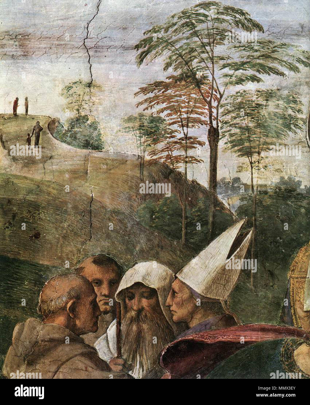 Anglais : La Disputa (détail) . Entre 1510 et 1511. Disputa 10 Banque D'Images