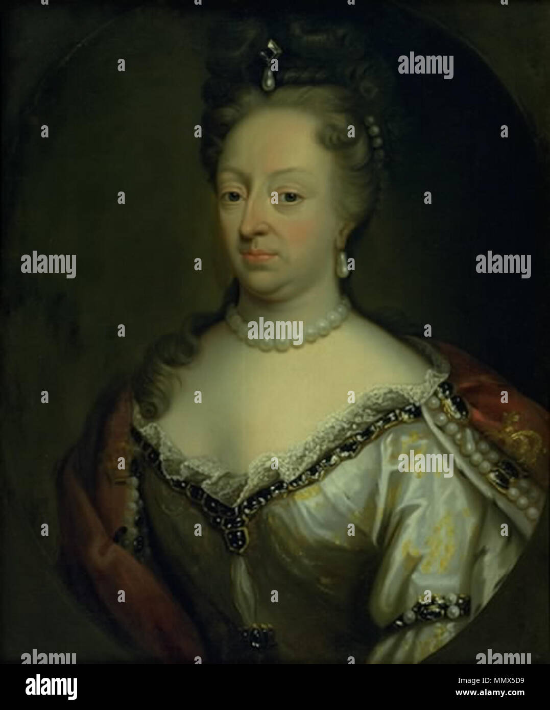 . Dansk : KMS 1611 Ubekendt (-), Dronning Charlotte Amalie, avant 1800 English : Portrait de Charlotte Amalie de Prusse (1650-1714) 1611 KMS Ubekendt (-), Dronning Charlotte Amalie, avant 1800 Dronning Charlotte Amalie, 1611 KMS Banque D'Images