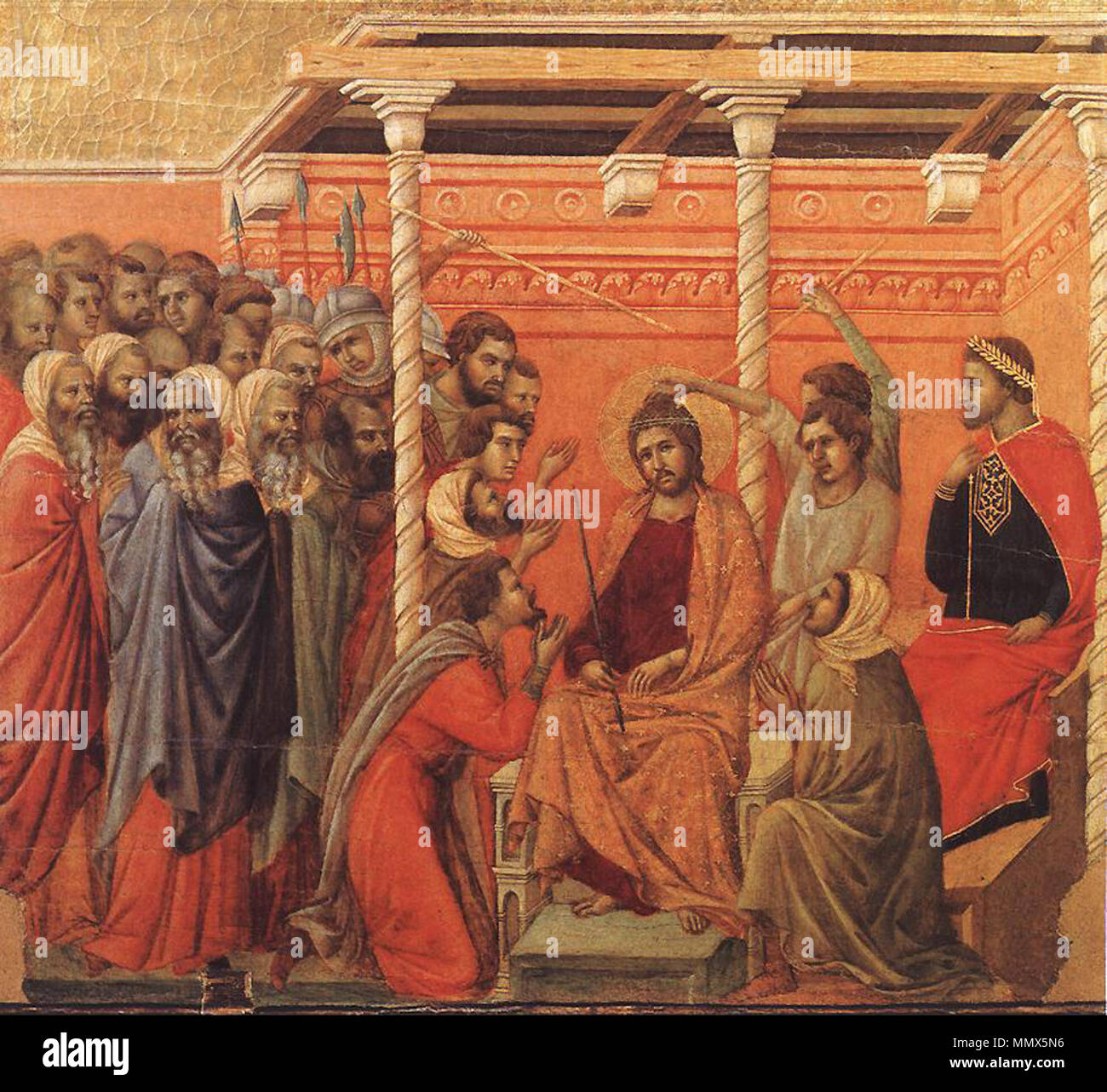 Le Christ couronné d'épines. Entre 1308 et 1311. Duccio di Buoninsegna - Couronne d'Épines - WGA06808 Banque D'Images