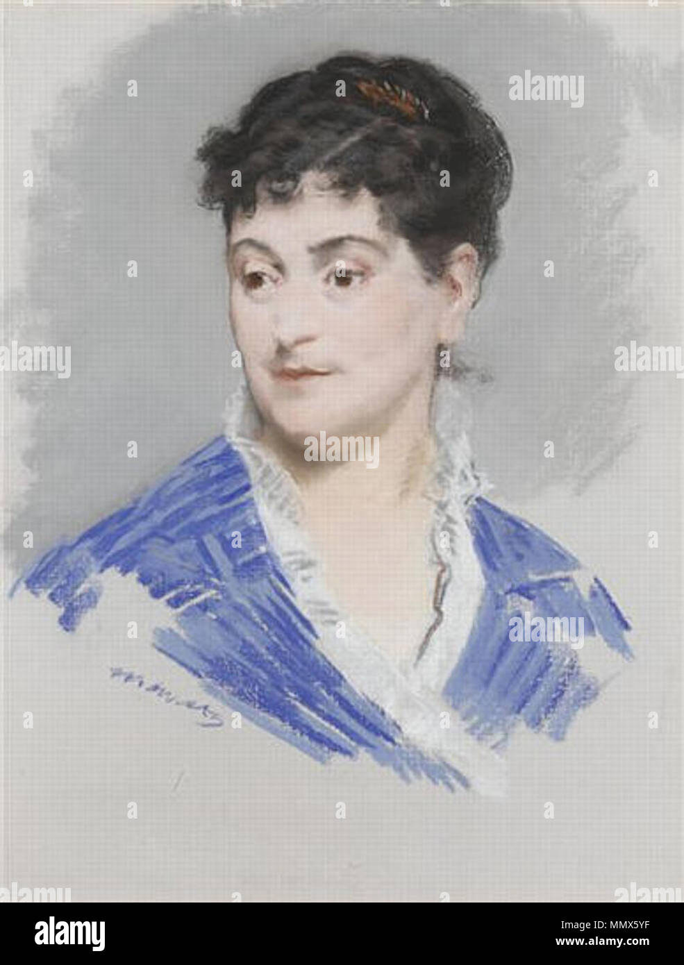 Édouard Manet - Portrait de Mme Zola Banque D'Images