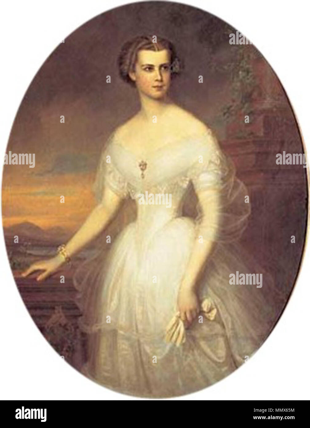 . Anglais : Portrait d'Elisabeth de Bavière, impératrice d'Autriche (1837-1898) . 1854. Turck eliza04 Banque D'Images