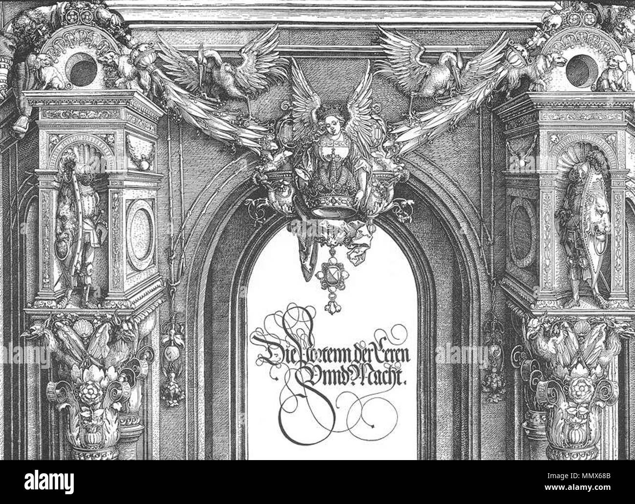 Anglais : Triumphal Arch (détail) . Entre 1515 et 1517. Dürer, Arco trionfale, 02 Banque D'Images