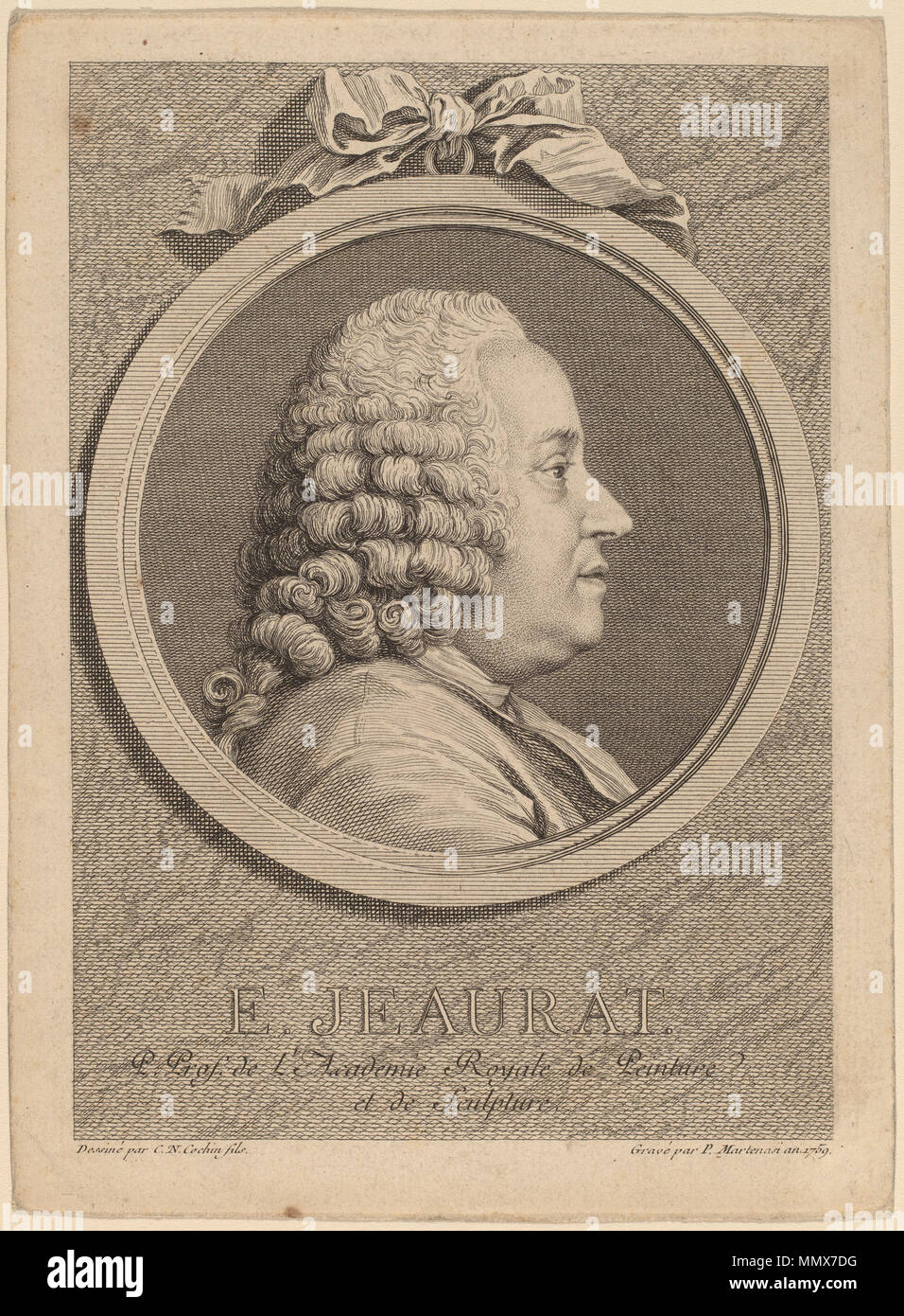 R-20111214-0033.jpg Pierre François Martenasie après Charles-Nicolas Cochin II (1729 - 1789 ), Edme-Sebastien collé, 1759, gravure sur la gravure sur bois sur papier, Don de John O'Brien Edme-Sébastien collé Banque D'Images