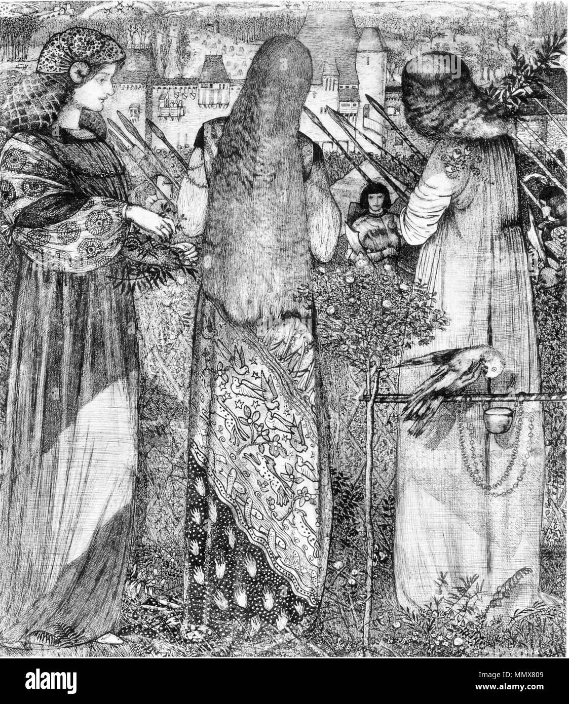 . Aller à la bataille, un stylo à encre avec lavage gris sur vélin . 1858. Edward Burne-Jones (1833-1898) Noms alternatifs Sir Edward Coley Burne-Jones peintre britannique Description Date de naissance/Décès 28 Août 1833 17 juin 1898 Lieu de naissance/décès Birmingham (UK) Londres lieu de travail Londres, Venise, Florence Le contrôle d'autorité : Q216406 : VIAF ?59120251 ISNI : ?0000 0001 0905 4660 ULAN : ?500001381 RCAC : ?n79120945 36538712 NLA : ?Edward Burne-Jones WorldCat allant à la bataille 1858 Banque D'Images