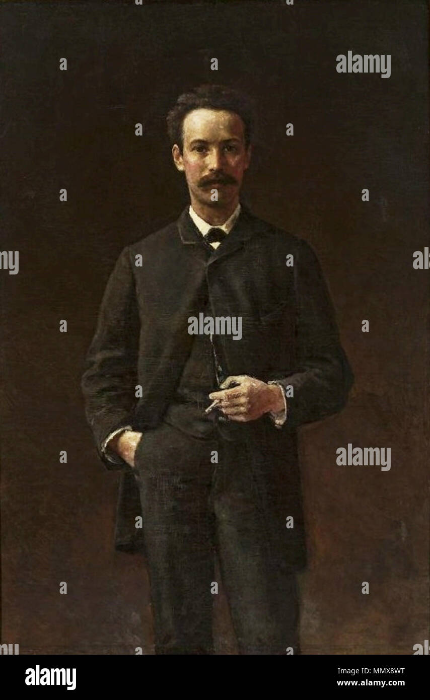 Portrait d'Artur Gruszecki.. vers 1886-1887. Gierymski Artur Gruszecki Banque D'Images