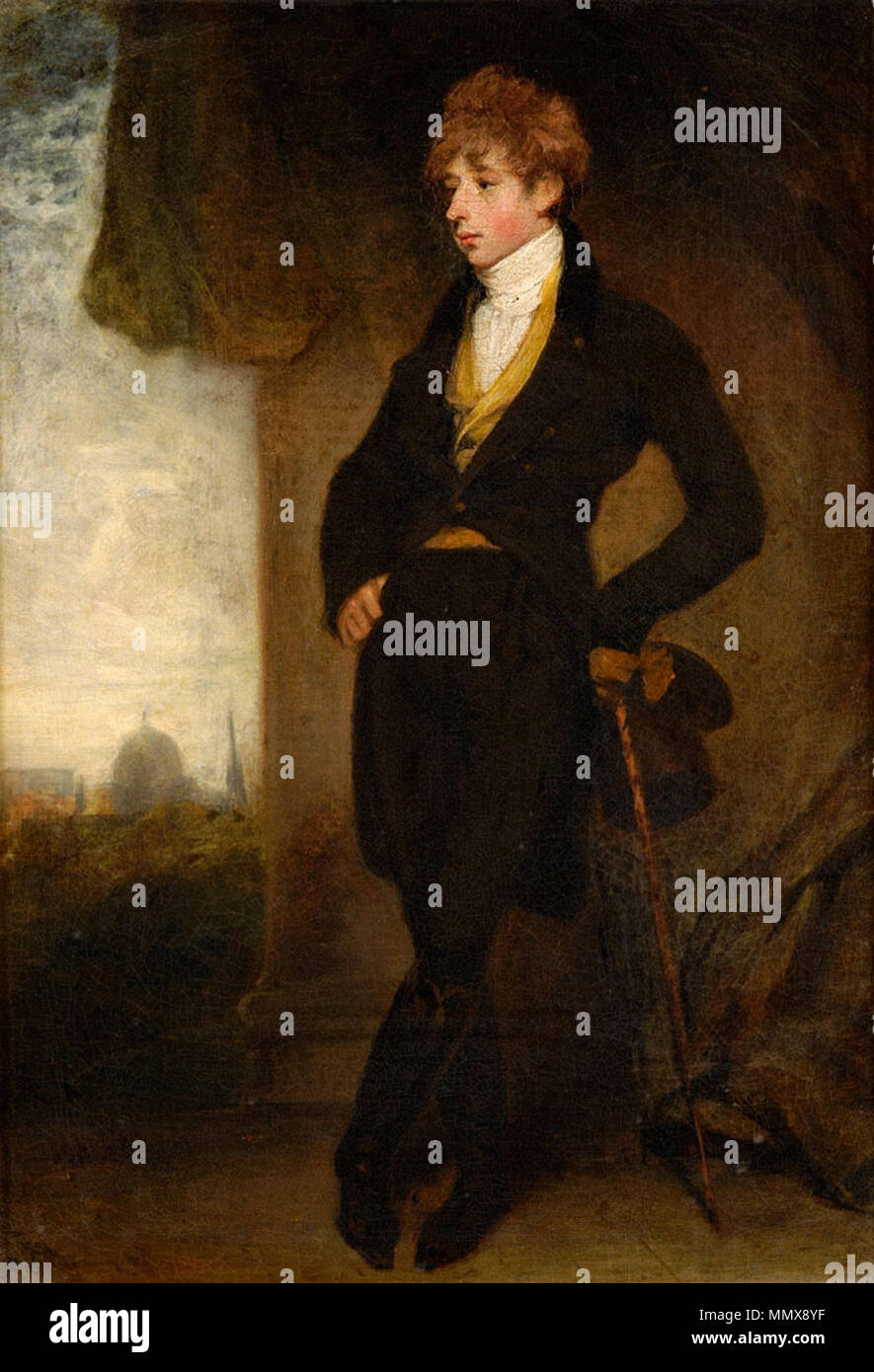 . Deutsch : Ein Dandy en Rom . Au début du xixe siècle. Ein Dandy en Rom Banque D'Images