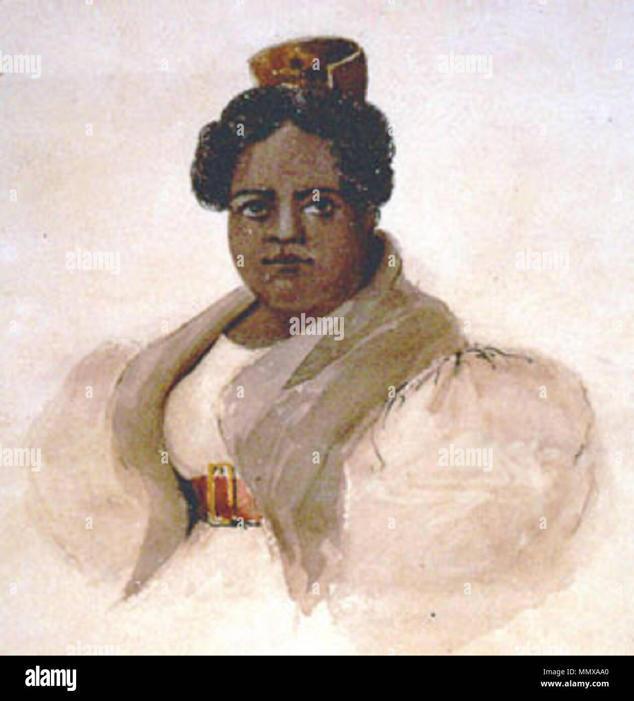 . Elizabeth Kinau Kaahumanu (II) . 1836. Elizabeth Kinau Banque D'Images