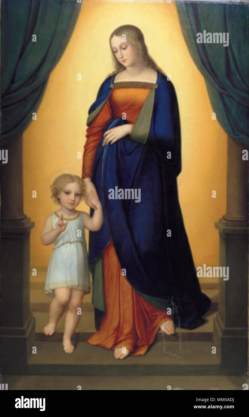 Marie et l'Enfant Jésus. 1824. Ellenrieder Maria 1824 Banque D'Images