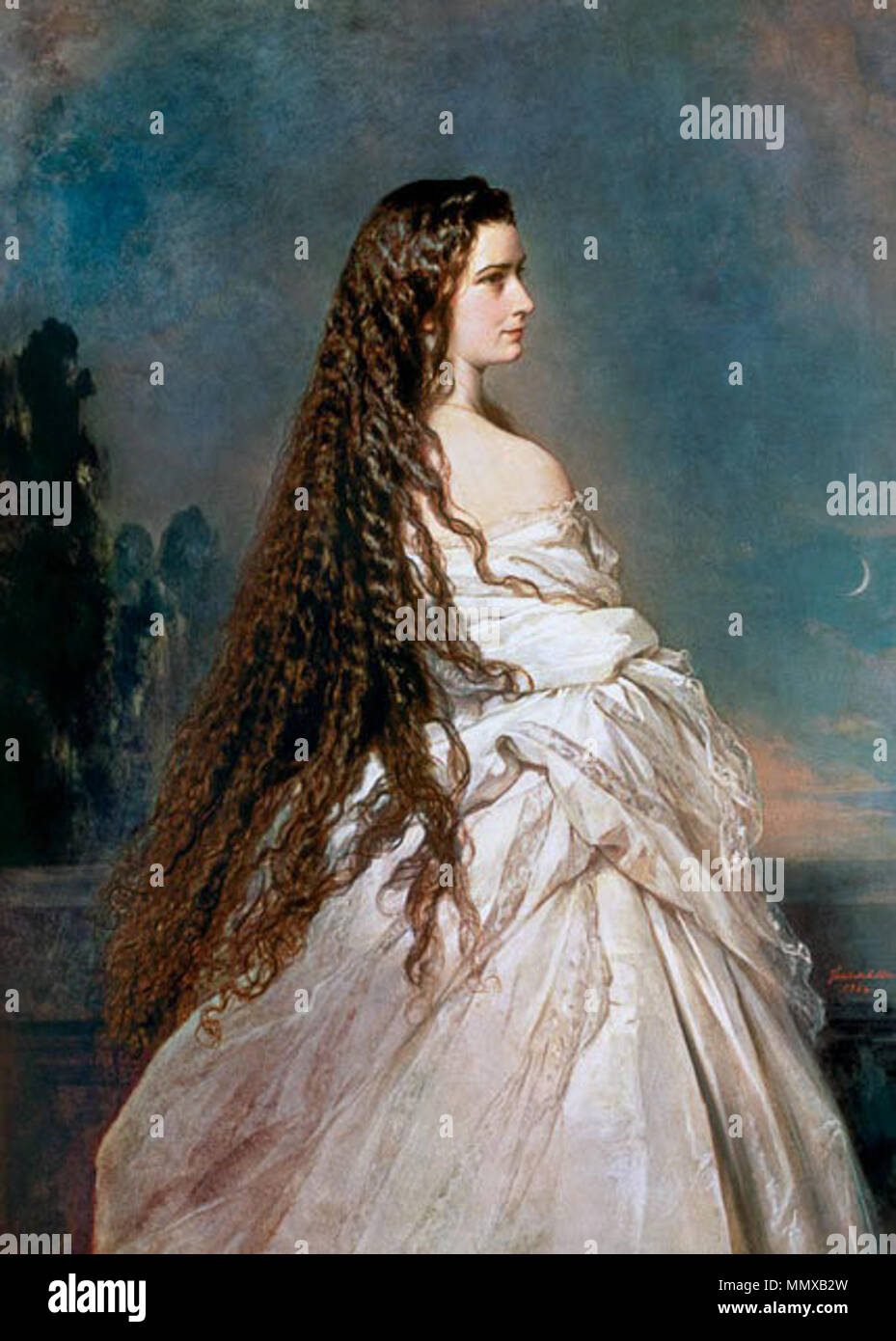 Elisabeth Kaiserin von Österreich. 1865. L'impératrice Elisabeth d'Autriche Banque D'Images