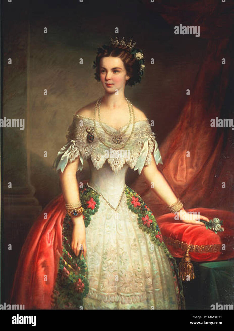 . Anglais : Portrait d'Elisabeth de Bavière, impératrice d'Autriche (1837-1898) . 1854. L'impératrice Elisabeth d'Autriche2 Banque D'Images