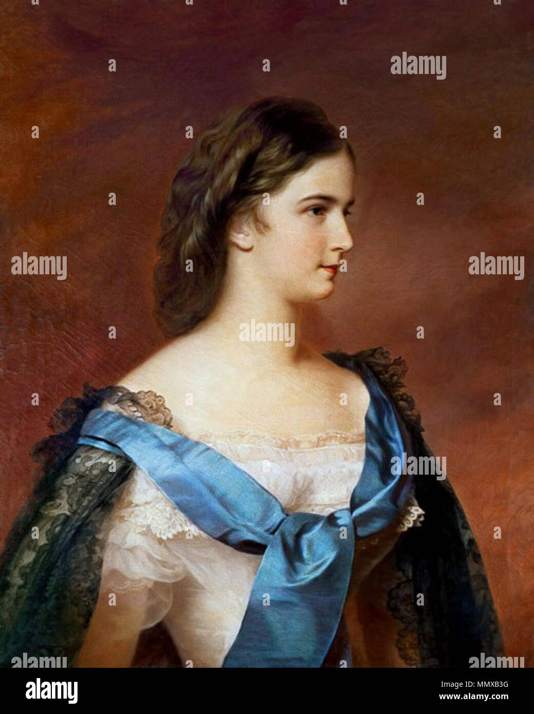 . L'impératrice Elisabeth (en tant que jeune femme) . 1860. Par Franz Schrotzberg Empress-Elizabeth Banque D'Images