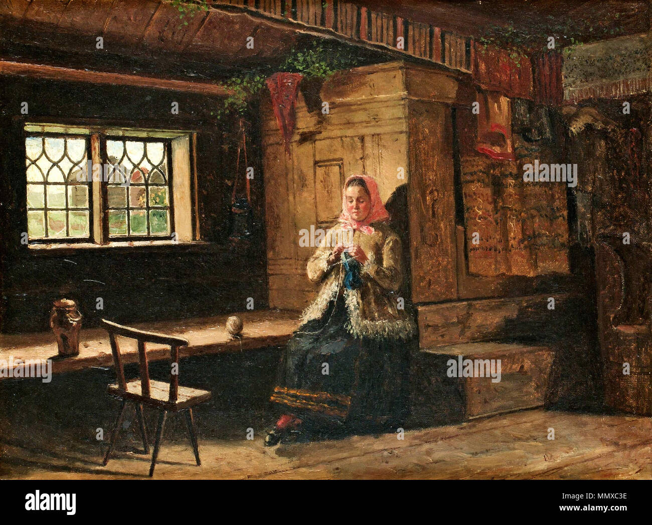 Ernst Josephson - Interiör från dalarna Banque D'Images