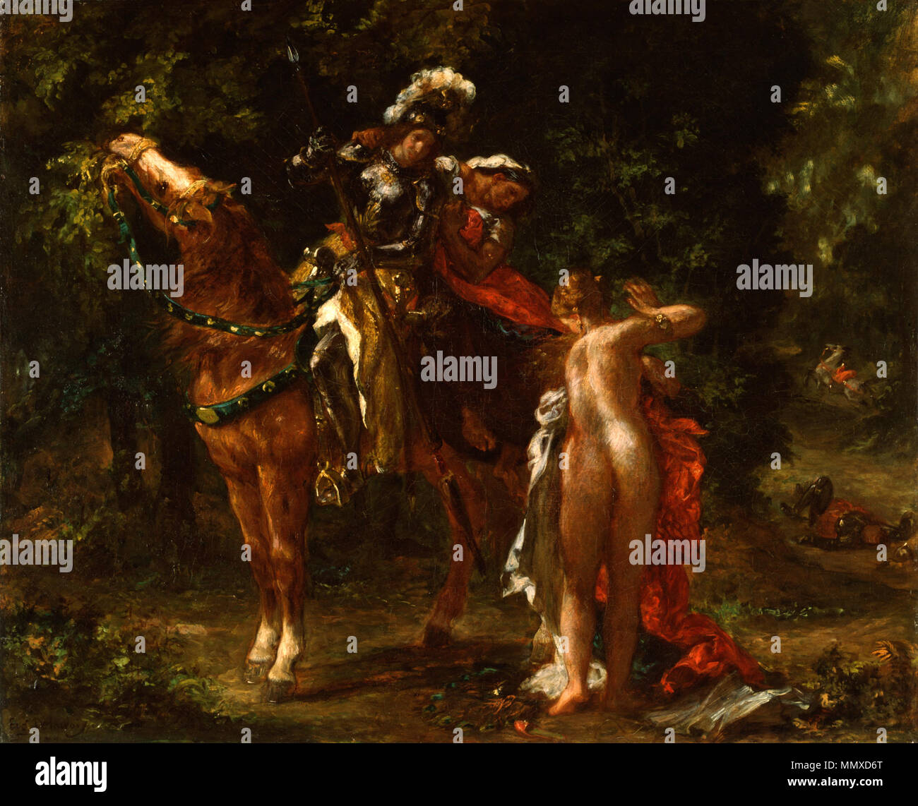 37.10 Ferdinand-Victor-Eugène Delacroix (Français, 1798-1863). Arphise «», 1852. huile sur toile. Walters Art Museum (37.10) : acquis par Henry Walters, 1904. Eugène Delacroix - Marphise - Walters 3710 Banque D'Images