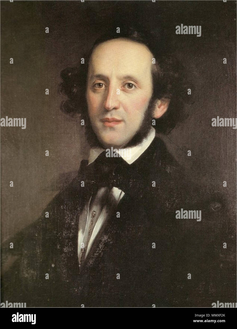 Anglais : Portrait de Felix Mendelssohn Bartholdy Deutsch : Felix Mendelssohn Bartholdy, Portrait von Eduard Magnus 1846 . 1846. Felix Mendelssohn Bartholdy - Edward Magnus 1846 Photo Stock - Alamy