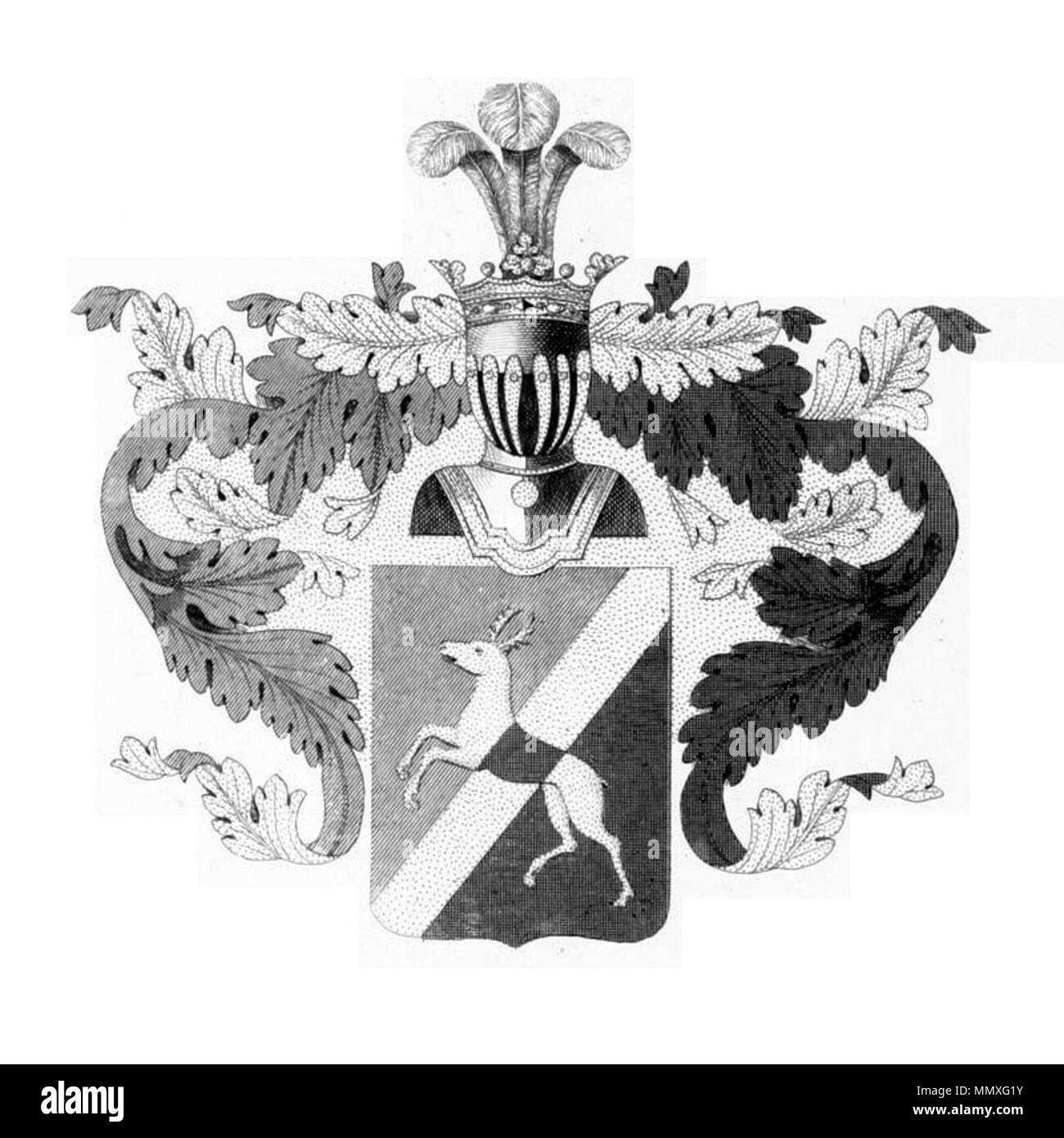 . Родовой дворян герб Русский : Филимоновых (Смоленская губерния) (Anglais : blason de famille Filimonov) RU COA Filimonov 6-105 Banque D'Images