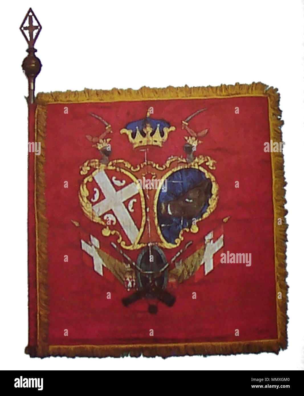. Drapeau de guerre utilisé par les voïvodes de la première révolte serbe (1804-1814). Première révolte serbe drapeau voïvode Banque D'Images