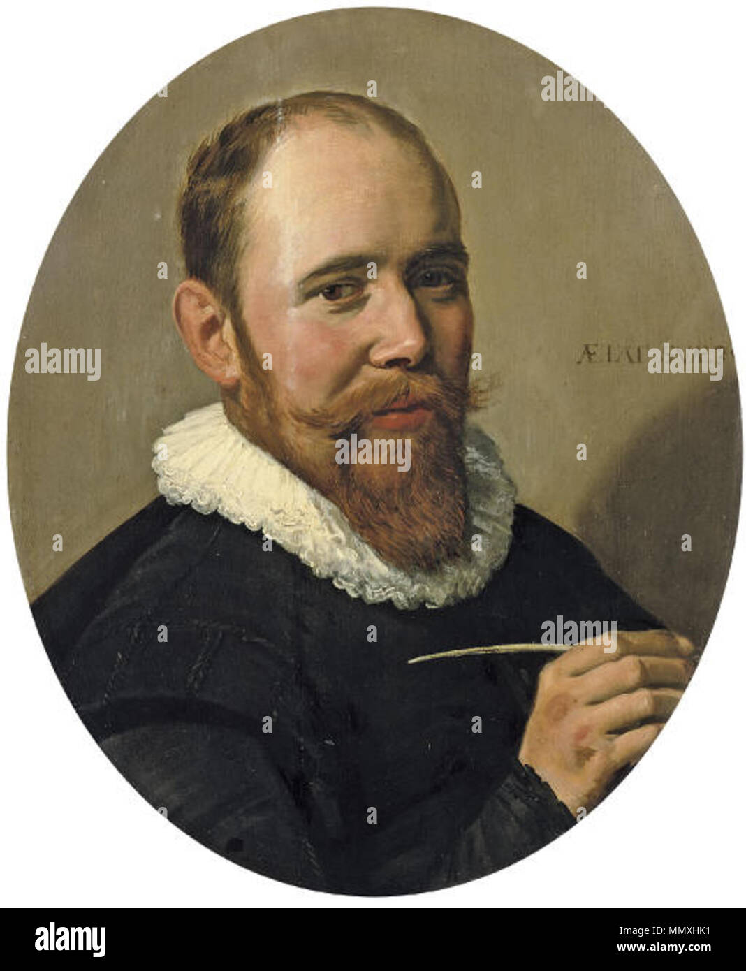 . Anglais : Portrait de Willem Warmondt (1583-1649) "l'AETAT SVAE 30' de cet objet est classé dans RKDimages, base de données de l'Institut néerlandais pour l'histoire de l'Art, sous la référence 26649. Čeština | English | français | македонски | Nederlands |  +/- . 1613. Disciple de Frans Hals (1582/1583-1666) Noms alternatifs Frans Franchoisz Hals peintre et dessinateur néerlandais Description Date de naissance/décès 1582 ou 1583 26 août 1666 Lieu de naissance/décès Anvers Haarlem période de travail entre 1603 et 1666 circa circa lieu d'Haarlem contrôle d'autorité : Q167654 : VIAF ?100165653 est Banque D'Images