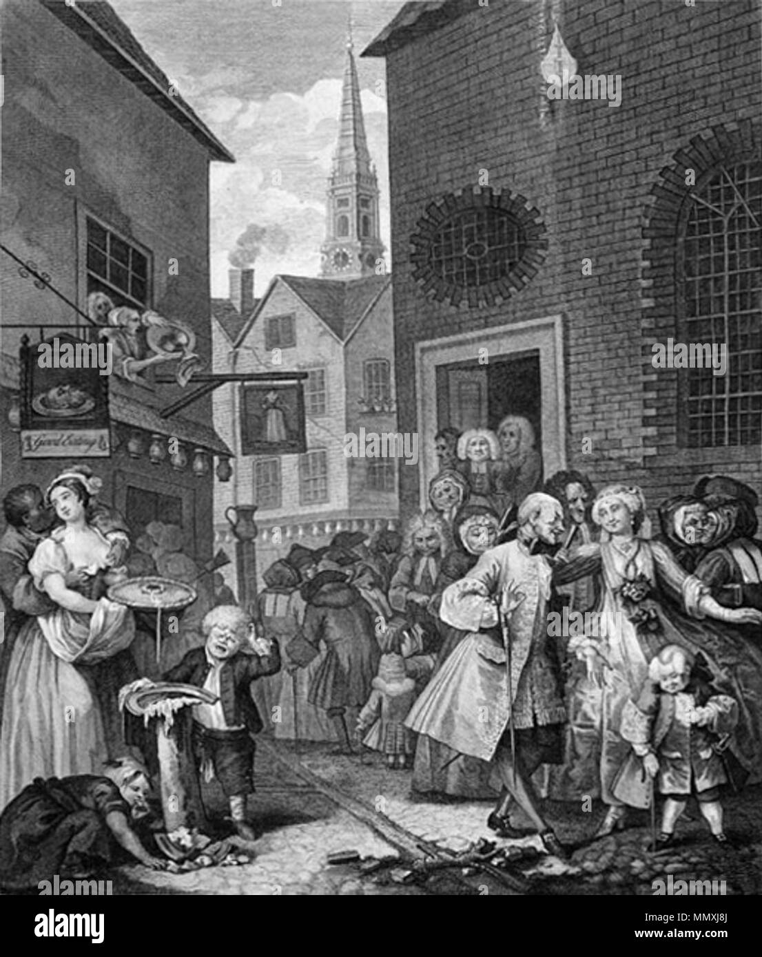 . Quatre moments de la Journée : 12 h . 1738. William Hogarth (1697-1764), peintre et graveur Britannique Description Date de naissance/décès 10 Novembre 1697 25 octobre 1764 Lieu de naissance/décès Londres Londres Londres Chiswick, lieu de travail de contrôle d'autorité : Q171344 : VIAF ?17268409 ISNI : ?0000 0001 2099 3749 ULAN : ?500004242 RCAC : ?n80126106 NLA : ?35201047 FourTimesNoon WorldCat Banque D'Images