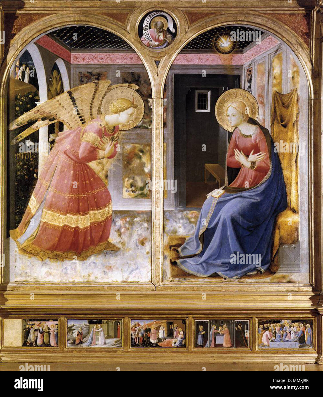 L'Annonciation. Années 1430. Fra Angelico - Annonciation - WGA00633 Banque D'Images