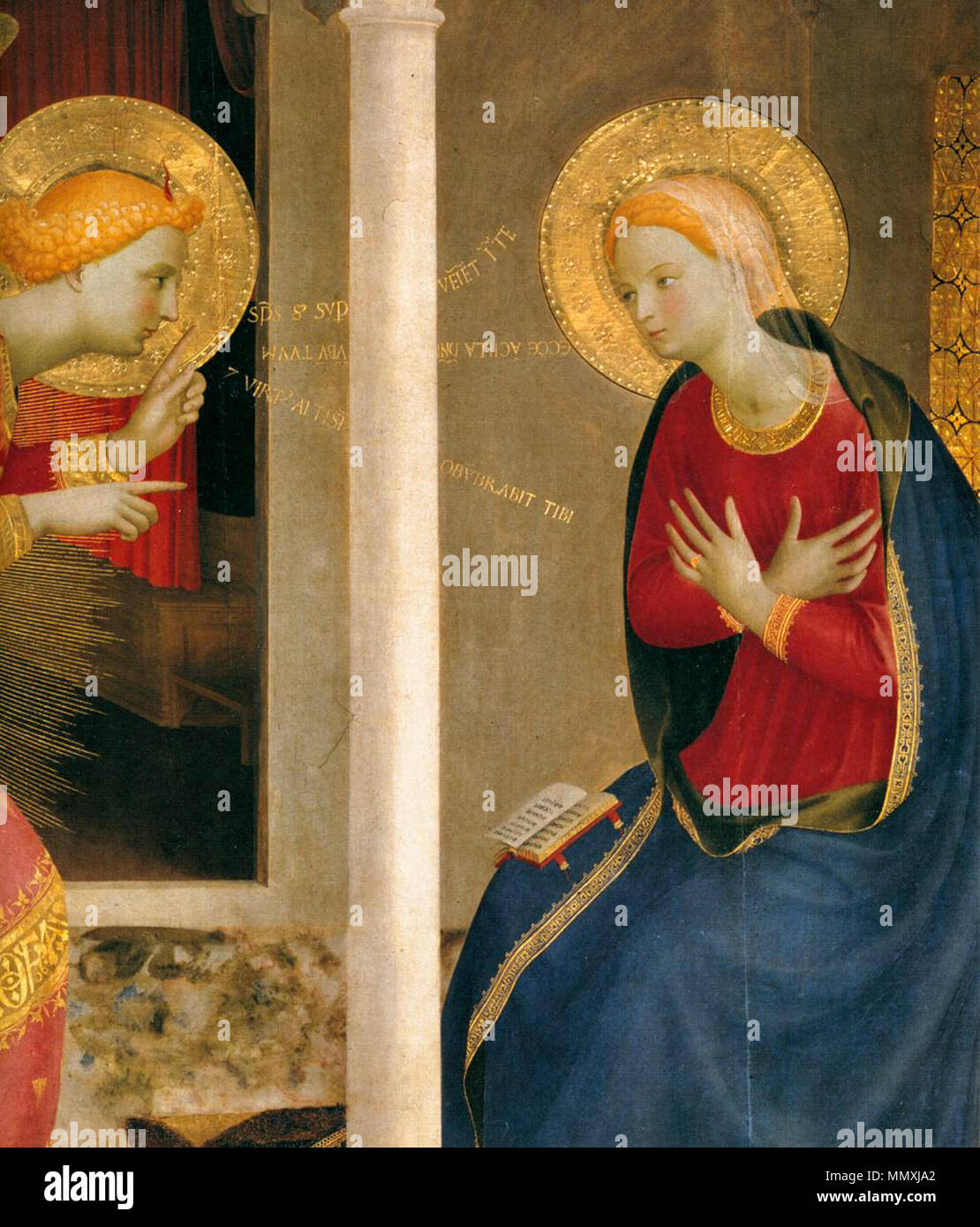 L'Annonciation (détail). Entre 1433 et 1434. Fra Angelico - Annonciation (détail) - WGA0477 Banque D'Images