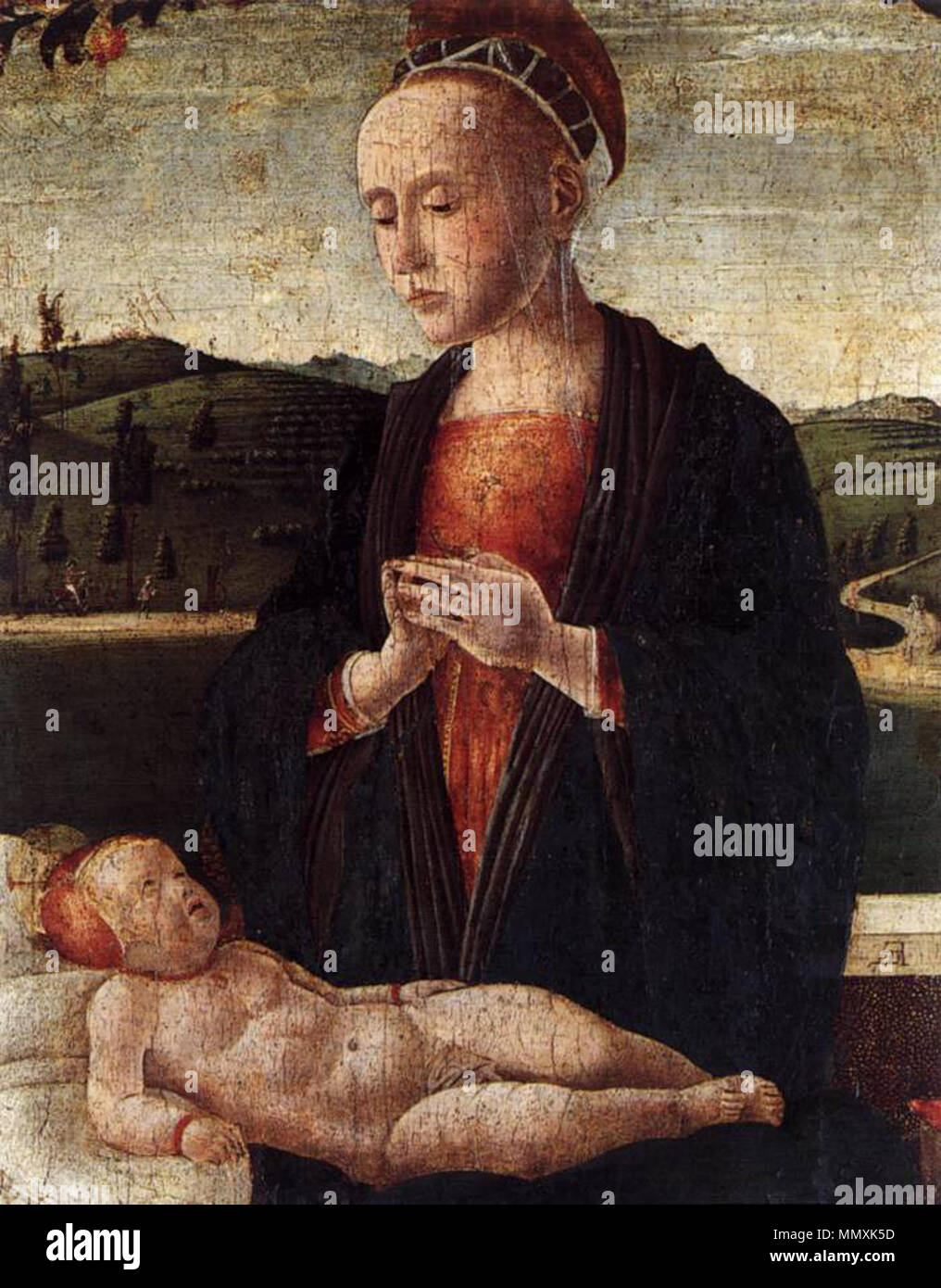 Vierge à l'enfant. 1480. Francesco Benaglio - Vierge à l'enfant - WGA01863 Banque D'Images