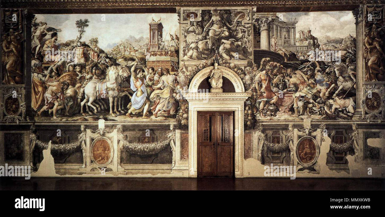 Scènes de la vie de Furius Camillus. 1545. Francesco Salviati - Scènes de la vie de Furius Camillus - WGA20680 Banque D'Images