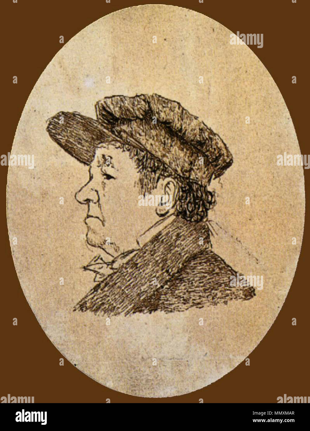 Self-portrait âgés de 78. 1824. Francisco de Goya y Lucientes - 78 ans Autoportrait - WGA10167 Banque D'Images