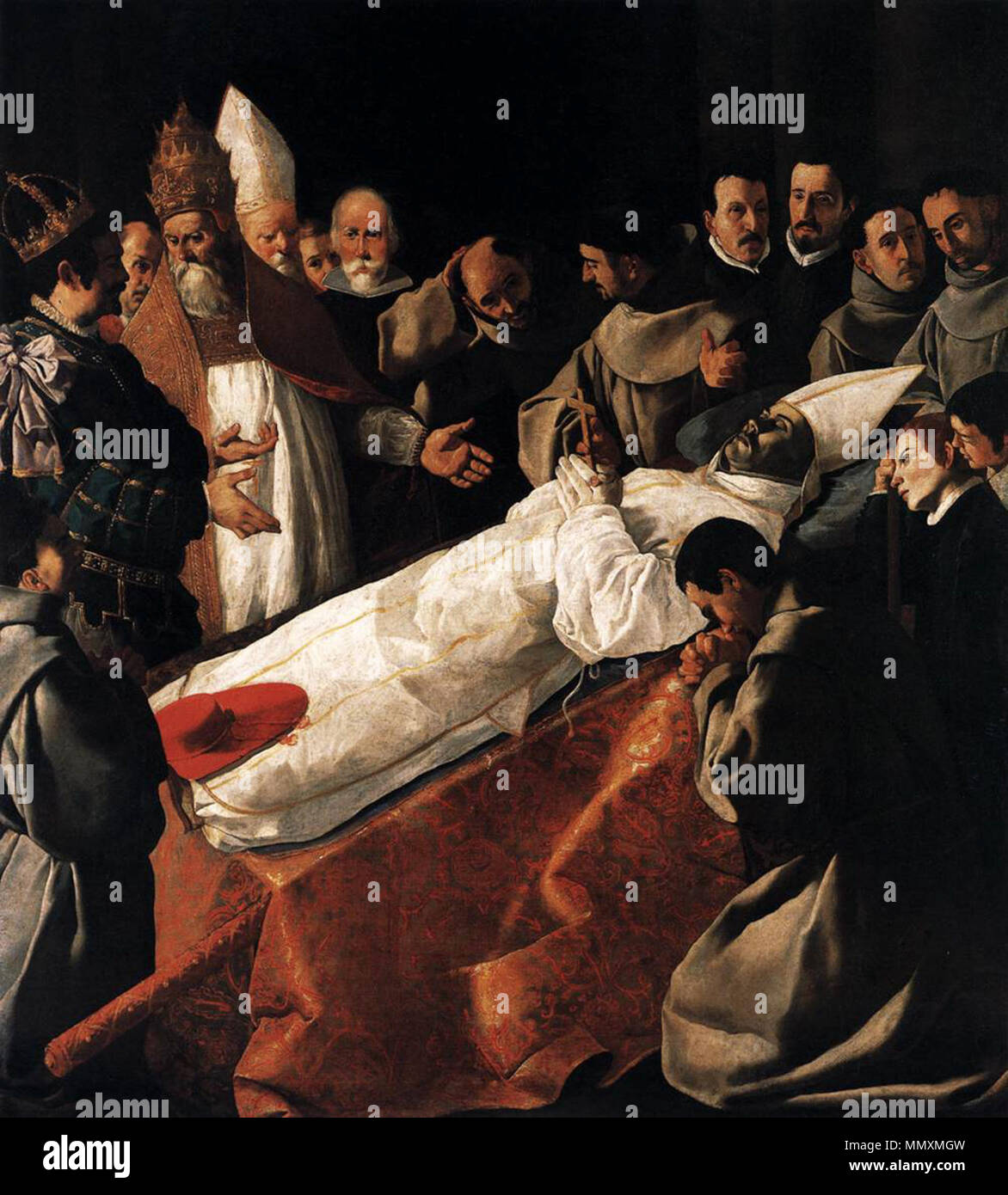 Francisco de Zurbarán - l'exposition en chapelle ardente de Saint Bonaventura - WGA26049 Banque D'Images