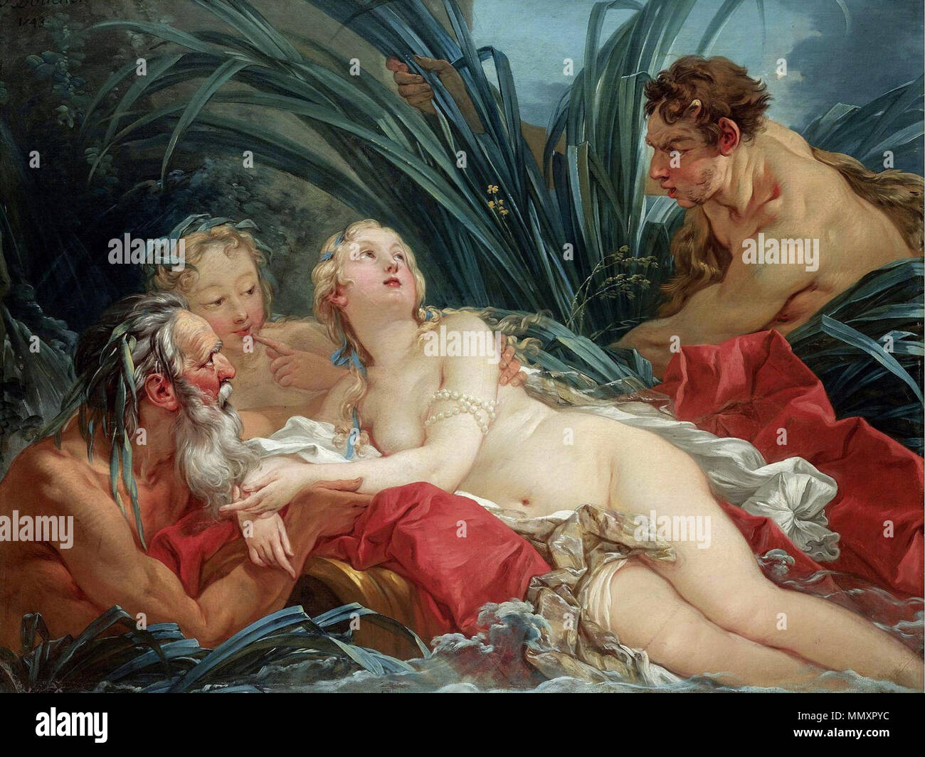 François Boucher - Pan et syrinx, 1743 Banque D'Images