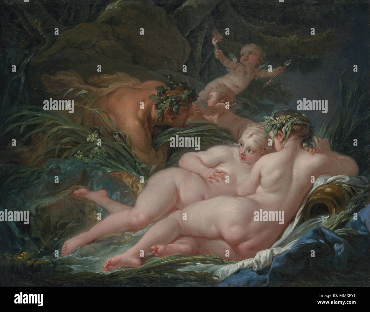François Boucher - Pan et syrinx, 1759 Banque D'Images