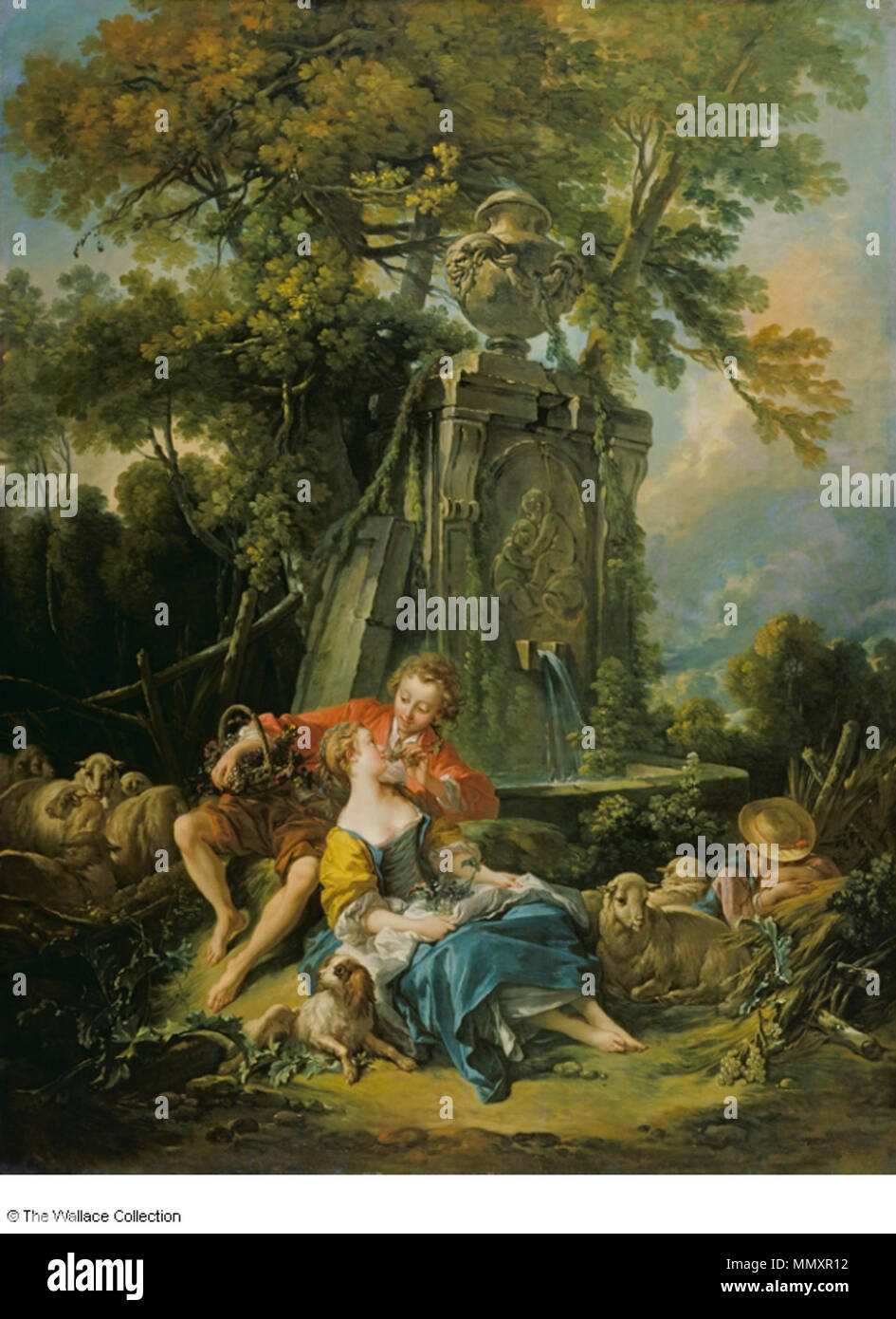 François Boucher pastorale d'automne Banque D'Images